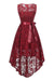 Women White Lace Elegance Wedding Bridesmaid Girl Dresses - Burgundy / S - lace dresses