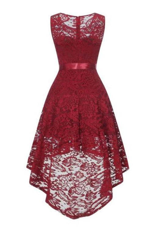 Women White Lace Elegance Wedding Bridesmaid Girl Dresses - lace dresses