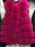Women's Coats Pink Sleeveless Faux Fur Coat Layered Winter Coat