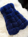 Women's Coats Pink Sleeveless Faux Fur Coat Layered Winter Coat