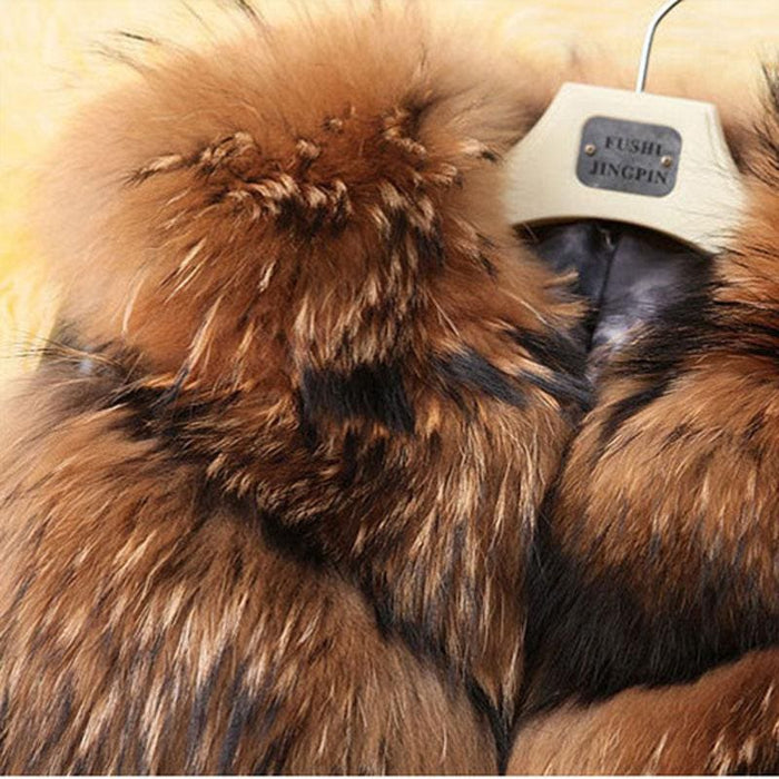 Womens Daily Basic Winter Faux Fur Coat - womens furs & leathers