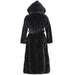 Womens Daily Street Hooded Long Faux Fur Coat - womens furs & leathers