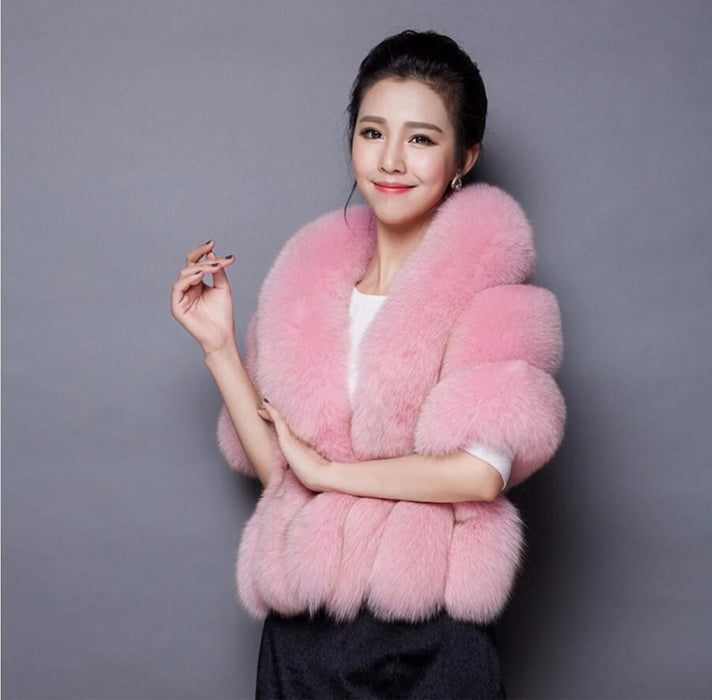 Womens Going out Winter Short Fur Coat - Free Size / Pink - womens furs & leathers