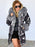 Womens Hooded Camouflage Faux Fur Coats - Gray / S - womens furs & leathers