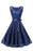Womens Patchwork Lace-up Bowknot Dresses - Dark Blue / S - lace dresses