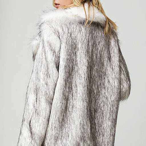 Womens Street Chic Daily Winter Faux Fur Coat - womens furs & leathers