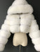Women's White Faux Fur Coats Long Sleeves Hooded Lilac Polyester Lining Short Winter Coat