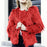 Womens Winter Daily Fashion Street Faux Fur Coat - S / Red - womens furs & leathers