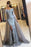 Wonderful Fascinating Fascinating Burgundy Off-the-shoulder 3/4 Sleeves Split Tulle Prom Dresses Long Formal Gown - Prom Dresses
